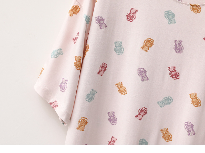 Pigiami da donna Camicia da notte in modal Pigiama da donna in seta ghiacciata sottile a maniche corte_voghion.com