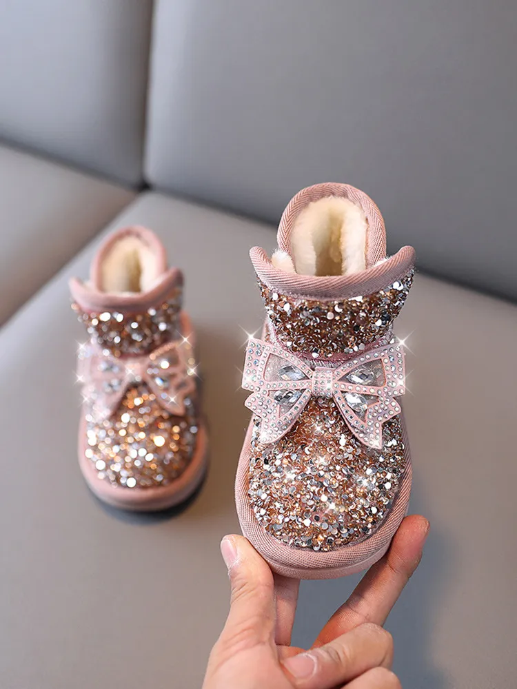 Veet Süße Baby Mädchen Stiefel Kleinkind Warme Baumwolle Stiefel Winter Cutefeet für Mädchen Kinder Schuh Prinzessin Schuhe Größen Schnee Dicken_voghion.com