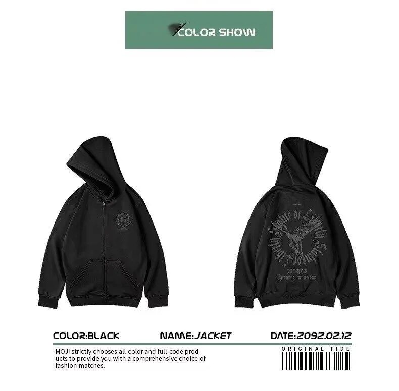 Pullover Herren Reißverschluss Cartoon mollig Übergröße Kapuze Übergroße Strickjacke Plus Fett Mantel Winter Plüsch 8XL_voghion.com