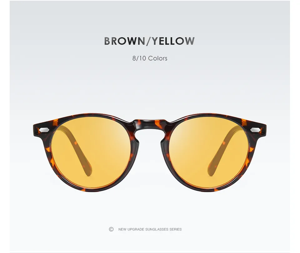 Wholale-Fashion Round Polarized Sunglass For Men And Women Dign Round Sun Glass Vintage Driving Outdoor_voghion.com