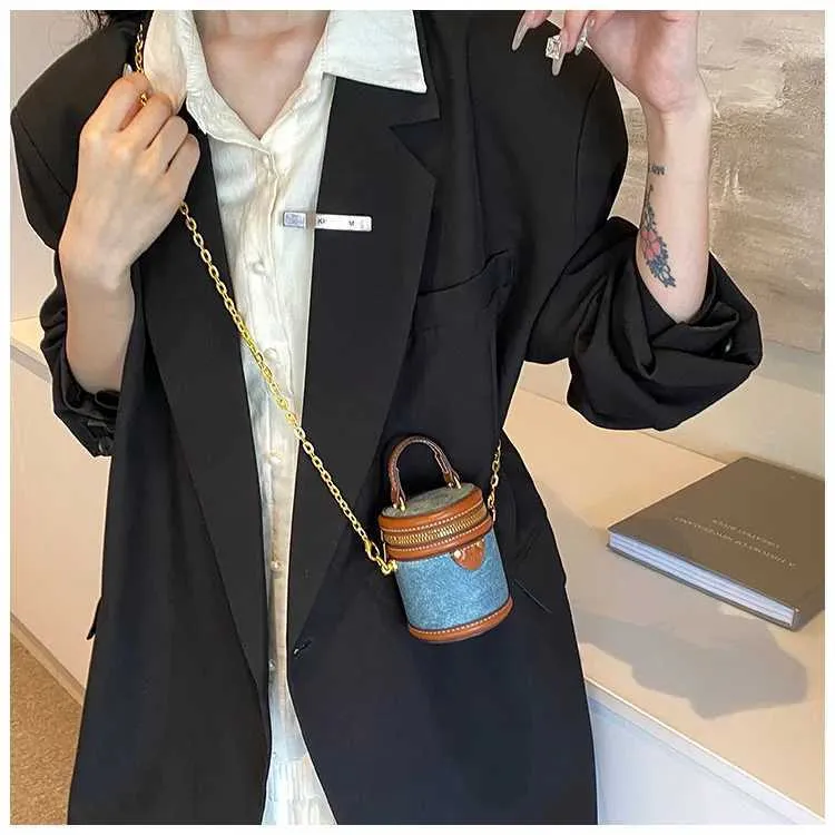 Herbst Neue Frauen Farbe Kontrast Mini Handtasche Erwachsene Mädchen PU Tasche Reichtum Eimer Tasche Eltern-kind Lippenstift Crossbody_voghion.com
