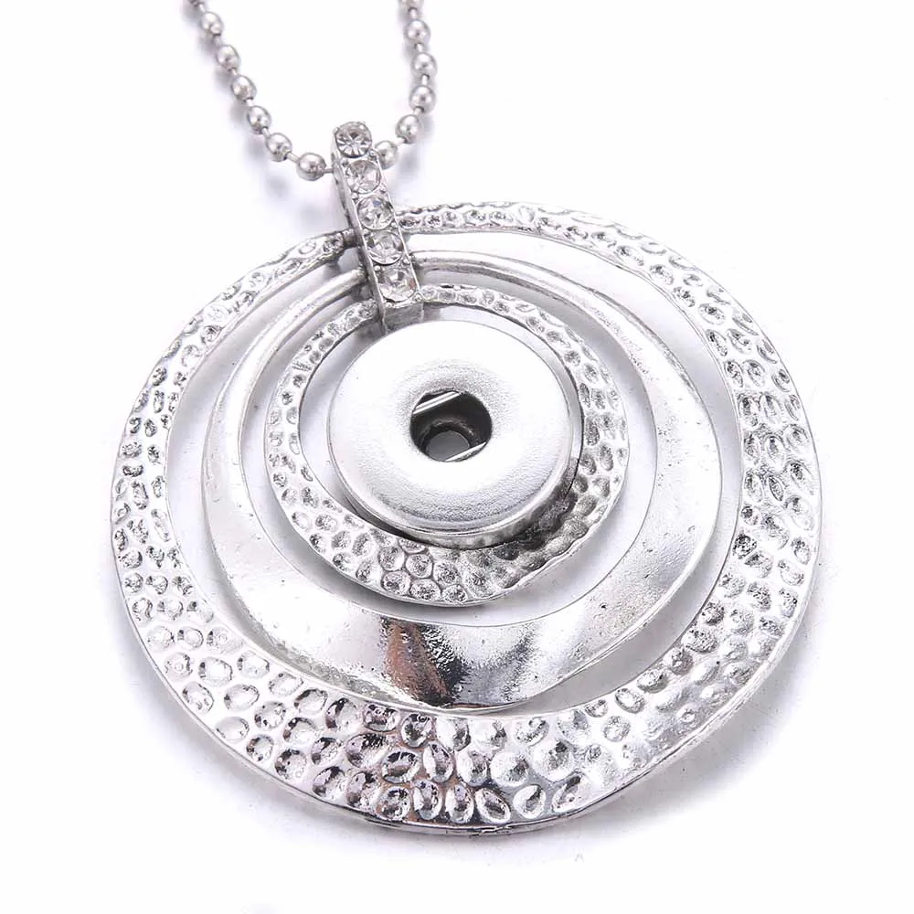 Collane con ciondolo Bottone a pressione Gioielli Vintage Alta qualità Metallo 18mm Collana per donne Ragazze Gioielli fai da teCiondolo Sidn22_voghion.com