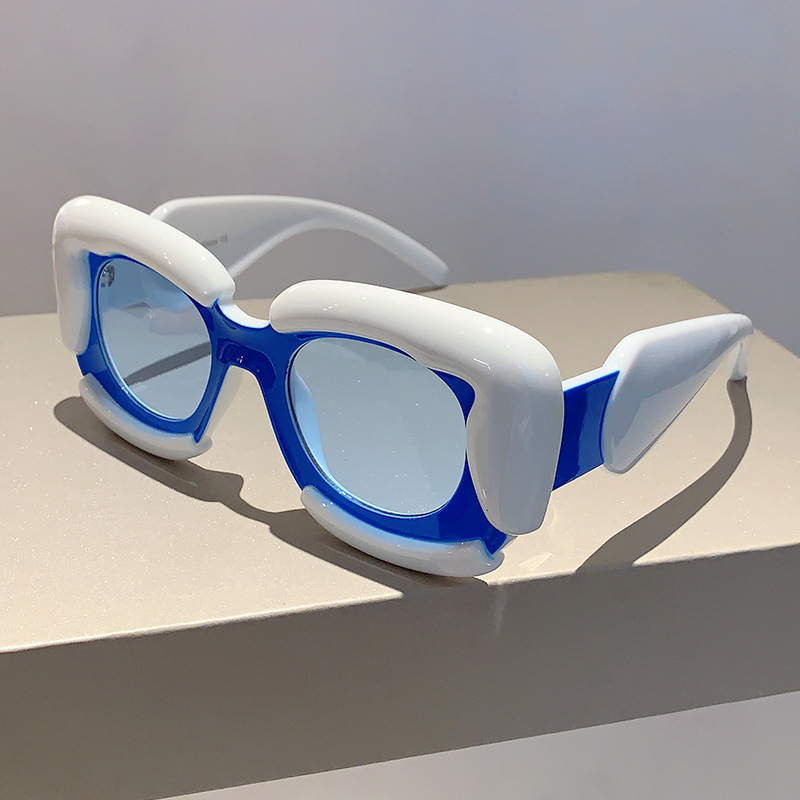 New Bubble Cloud Patchwork Color Hip-Hop Trendy Personality Fashion Funny Y2K Internet Celebrity Style Sunglasses_voghion.com