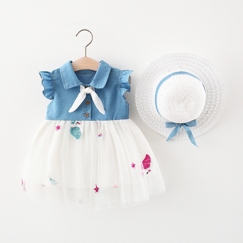 Infant Dress Summer New Pattern Baby Girl Little Flying Sleeve Dress Cartoon Rainbow Star Unicorn Children's Clothing_voghion.com