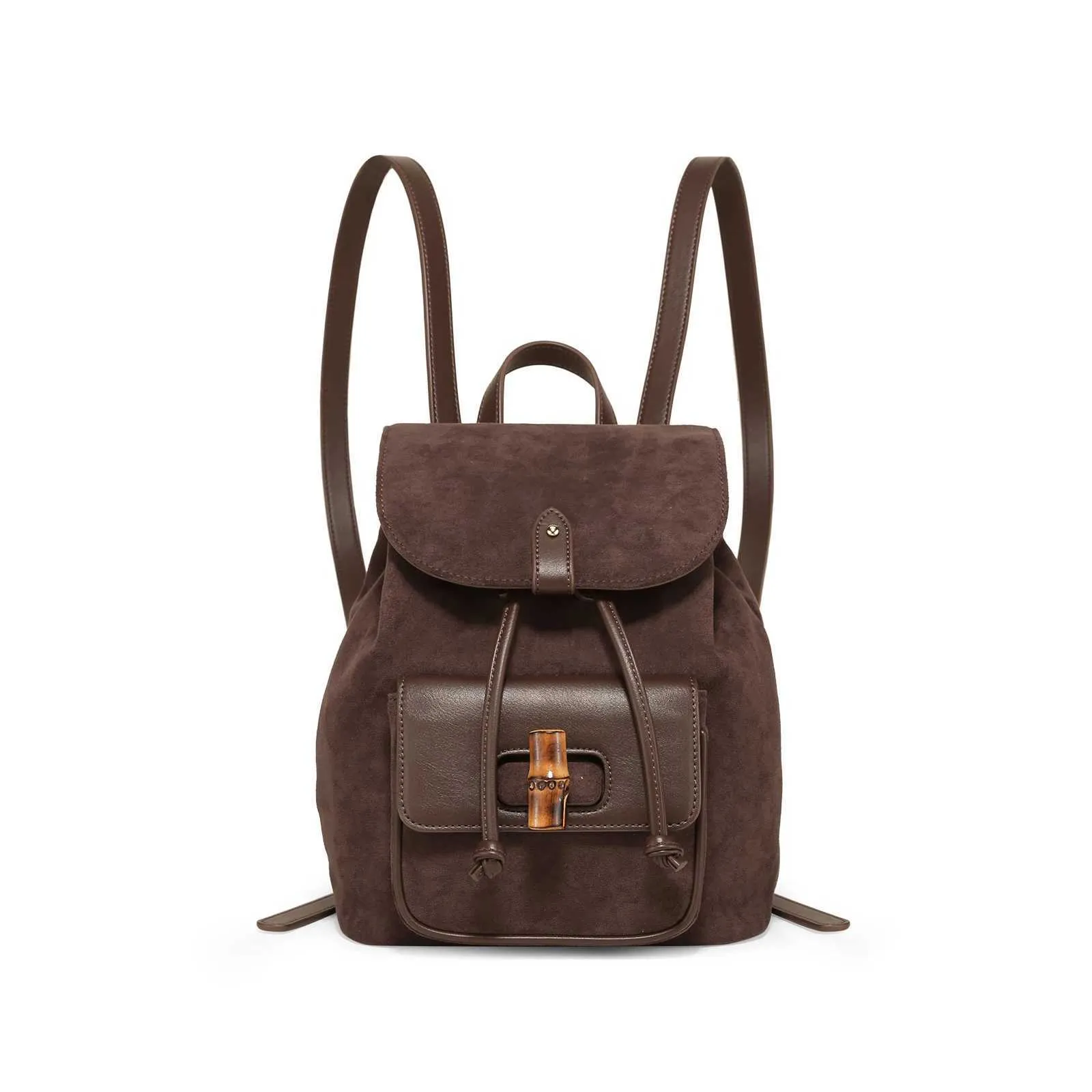 TOUTOU Damen-Rucksack, großes Fassungsvermögen, Festival-Stil, kleiner Retro-Rucksack, vielseitig einsetzbar, Nische, Schulrucksack, 241107_voghion.com