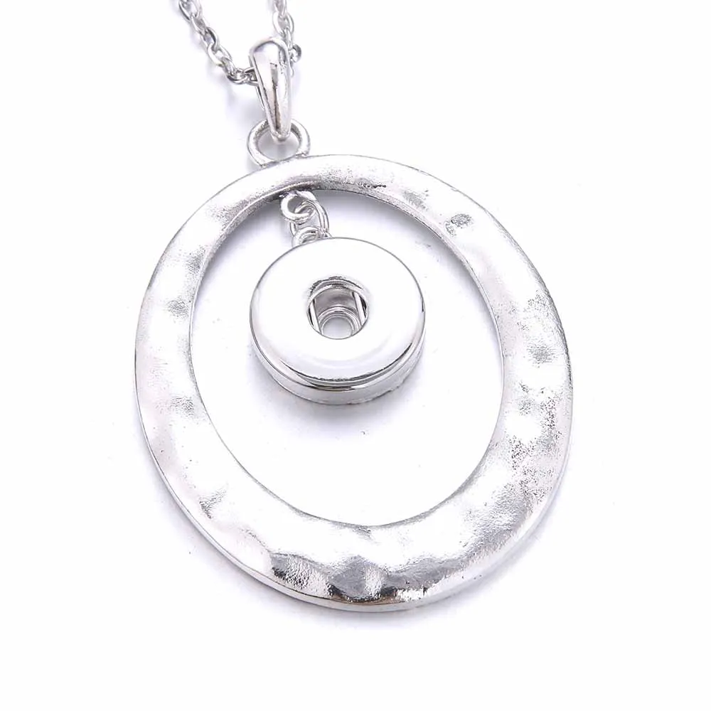 Collane con ciondolo Bottone a pressione Gioielli Vintage Alta qualità Metallo 18mm Collana per donne Ragazze Gioielli fai da teCiondolo Sidn22_voghion.com