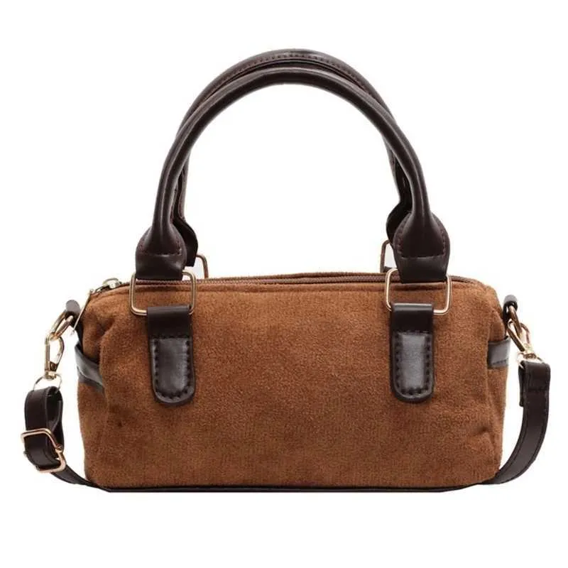Borsa a tracolla retrò da donna, borsa alla moda in pelle PU con stili vintage, borsa a tracolla per uso in ufficio C241217_voghion.com