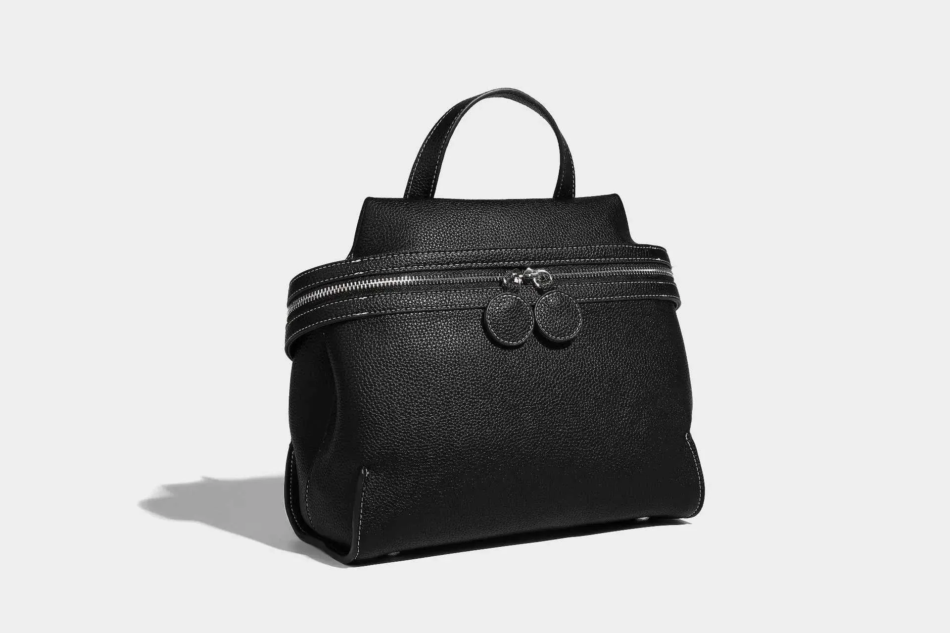 Frauen Mode Leder Rucksäcke Solide Lychee Print Schulranzen Pu Schulter Pack Große Kapazität Weibliche Pendler Griff_voghion.com