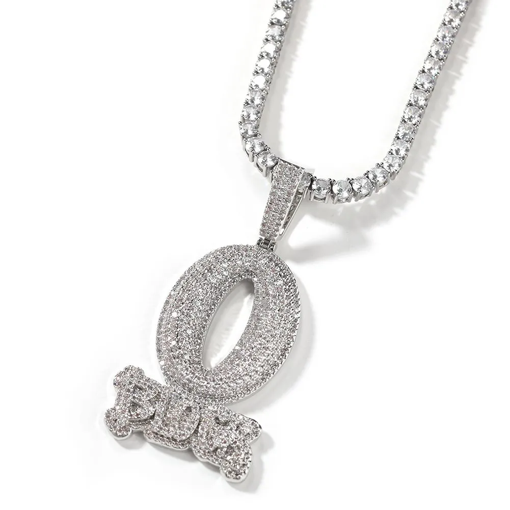 Hip Hop Fashion Art Letter O-BLOCK Pendant Necklace Bling Full Zircon Jewelry Cool Men Gift_voghion.com