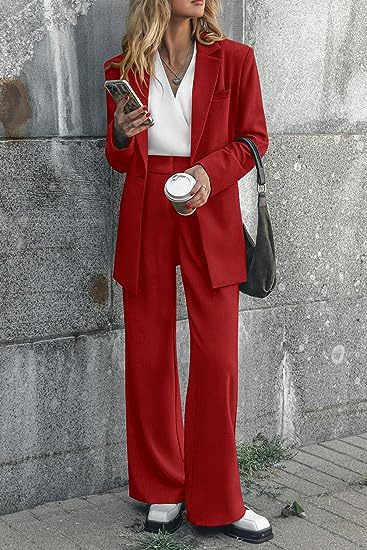 Professional Pant Suit For Women Elegant Office Trouser Set_voghion.com