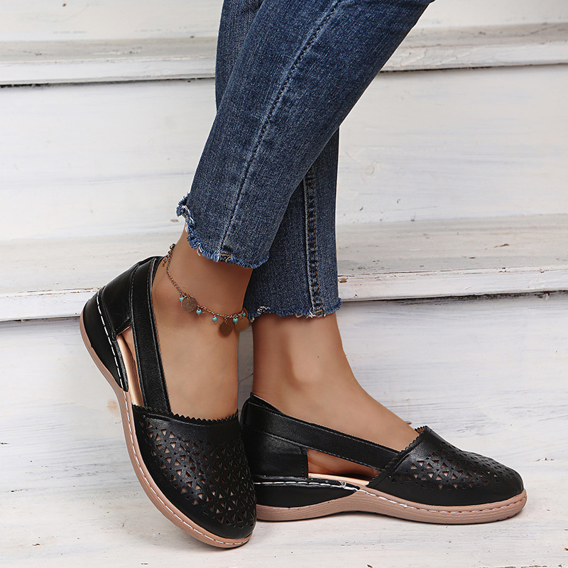 Modische, lässige, perforierte Schuhe für Damen_voghion.com