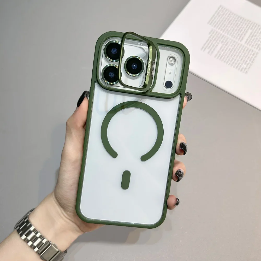 Amo Magnetic Phone Case With Magsafe Stand For Iphone Series_voghion.com