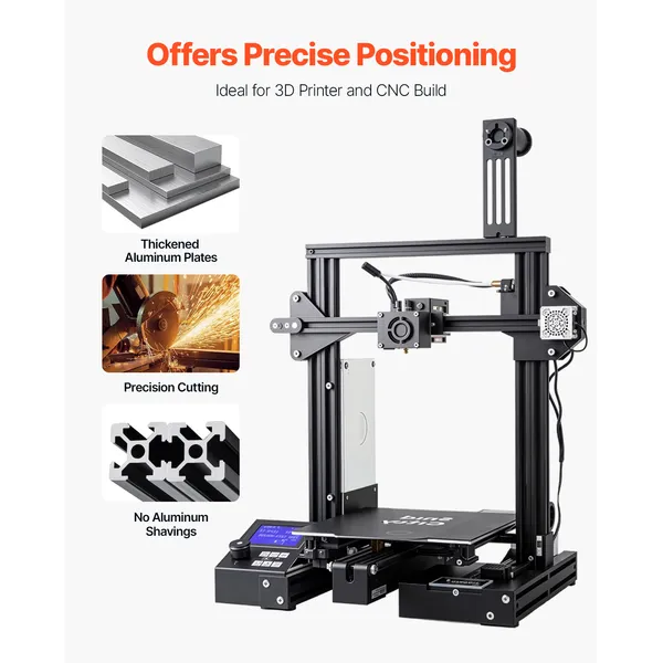 Set 4 pezzi profilo in alluminio t-slot 2020 per stampante 3d_voghion.com