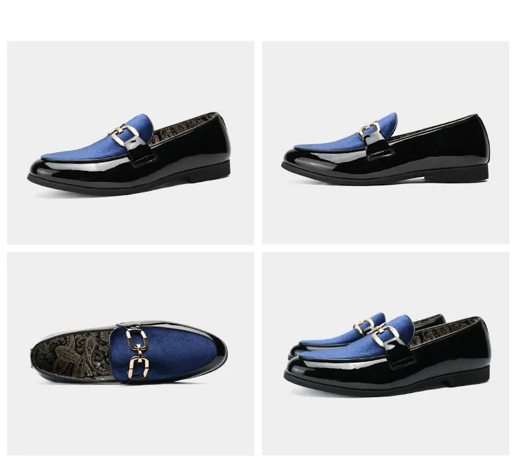 Herren Casual Lederschuhe Herrenmode Patchwork Party Hochzeit Loafer Mokassins Männer Slip-on Leicht Bequemes Fahren_voghion.com