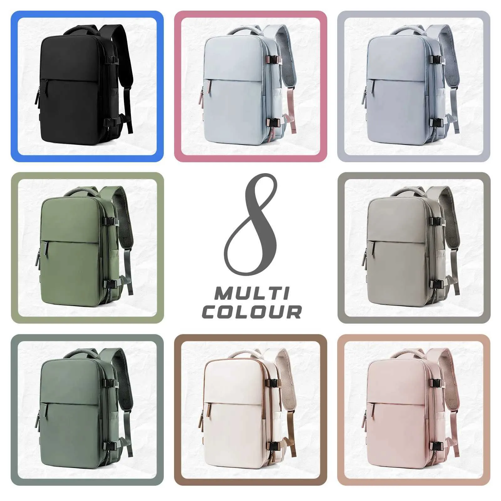 Frauen Reise Ryanair 40x20x25 Kabine Tasche Hand Lage Verstärkt Dayback Carry-Ons Laptop Rucksack für Männer mochilas_voghion.com