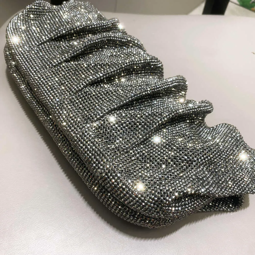 Pochettes de soirée faites à la main avec poignée brillante, nouveaux sacs à main et sacs à main pliables de créateur pour fête de mariage de haute qualité_voghion.com
