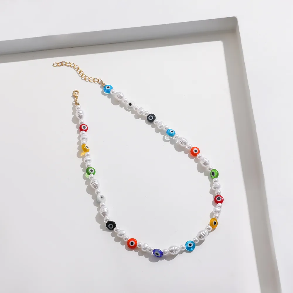 Ketten Boho Winzige Saatperlen Handgemachte Webart Blume Daisy Choker Halskette Für Frauen Mode Perlenschale Schlüsselbeinkragen_voghion.com