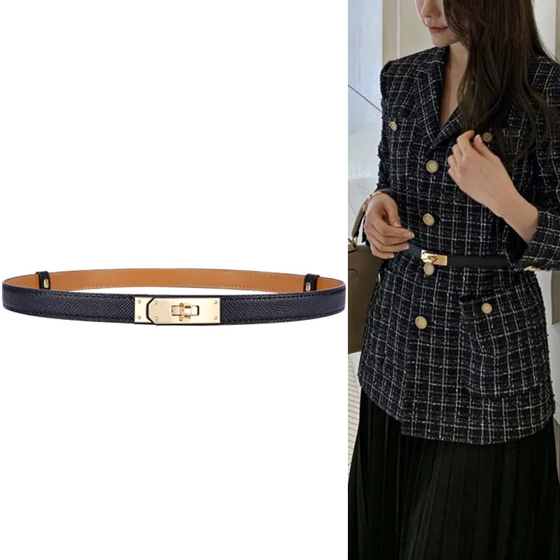 Dames designer riemen voor mannen vrouwen gurtel kleine gesp verguld goud sier smal rustig wit oranje dun vrouw riem shirt_voghion.com