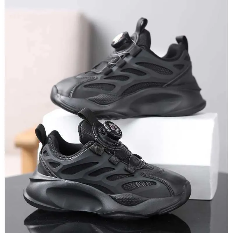 Children Sports Running Rotating Buckle Kids Mesh Breathable Spring Autumn Outdoor Sneakers Boys Girls Casual Shoes_voghion.com