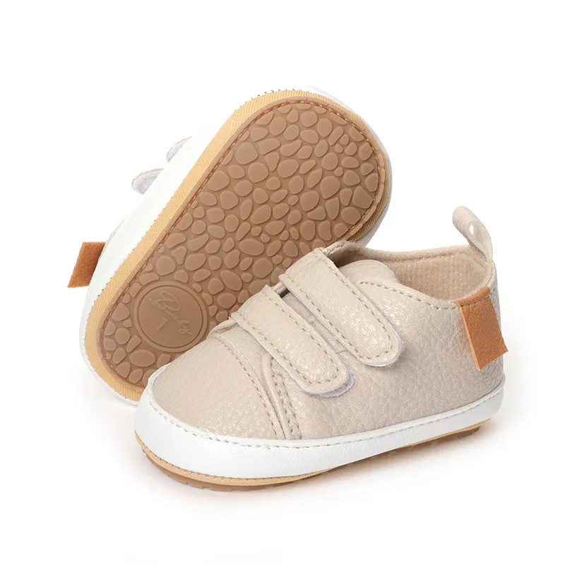 Cutefeet Baby Jungen Mädchen rutschfeste Gummisohle High Top PU Leder Sneakers Säuglings Lauflernschuhe Kleinkind Krippe Schuhe_voghion.com