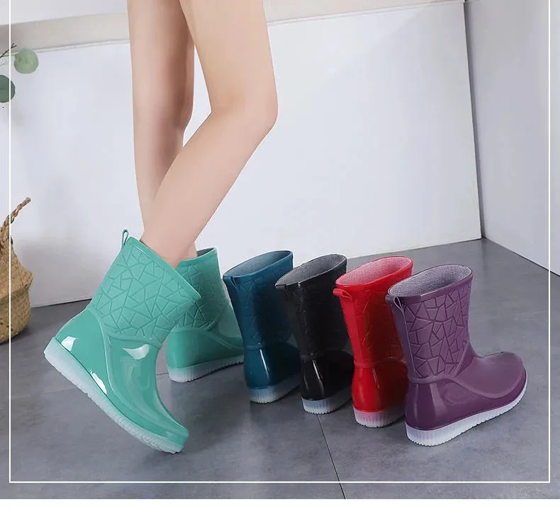 Waterproof Women's Rain Boots Non-slip Kitchen Shoes For Working_voghion.com