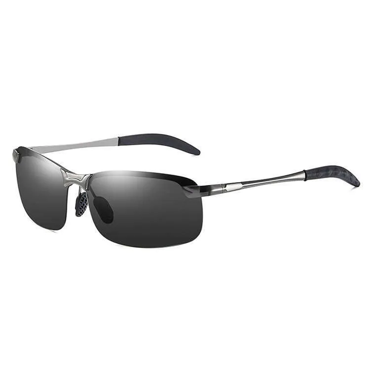 DHCollections Outdoor Fishing Men's Polarized Smart Light-Sensitive Metal Photochromic Driving Day And Night Dual-Use_voghion.com