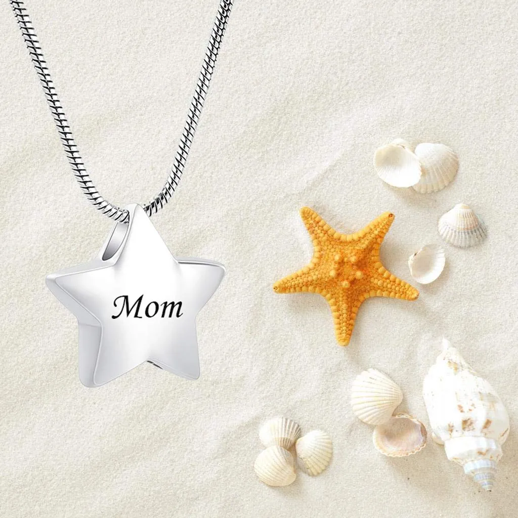 Catene Ciondolo a forma di piccola stella Gioielli per cremazione Urna Ciondolo Ceneri Medaglioni commemorativi Collana ricordo Per donna Uomo_voghion.com