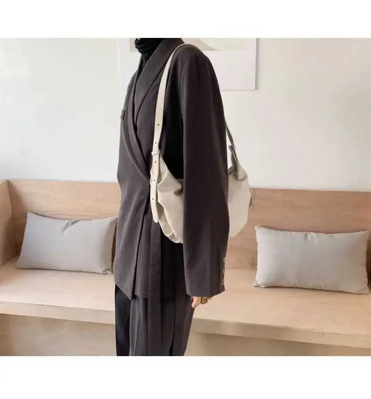Borsa a tracolla alla moda con pieghe per donna in morbida pelle PU, borsa a tracolla firmata Dumpg Fashion Cloud, borsa Hobo BolsasC241211_voghion.com