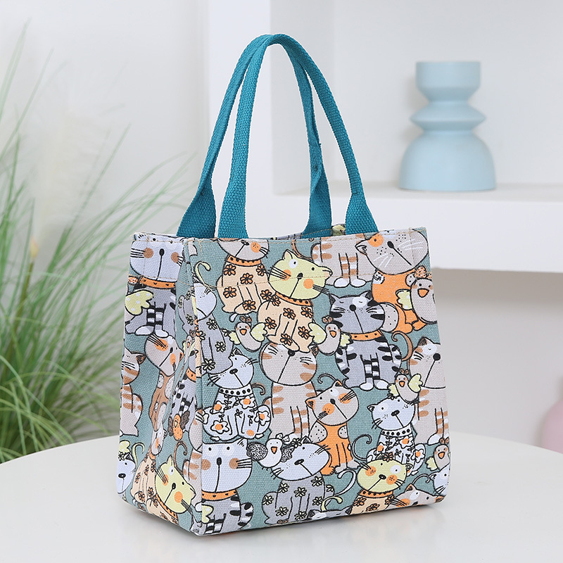 Women's Cartoon Large Capacity Office Lunch Commuter Handbag Tote Small Bag_voghion.com