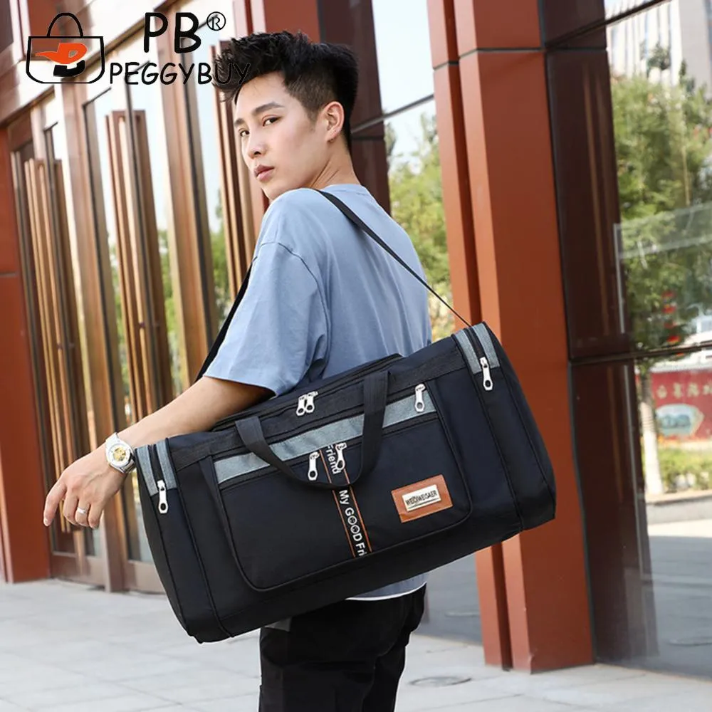 Borsa da allenamento Oxford Fiess di grande capacità, multifunzionale, resistente all'usura, con tracolla regolabile e cerniera, per uomo e donna_voghion.com