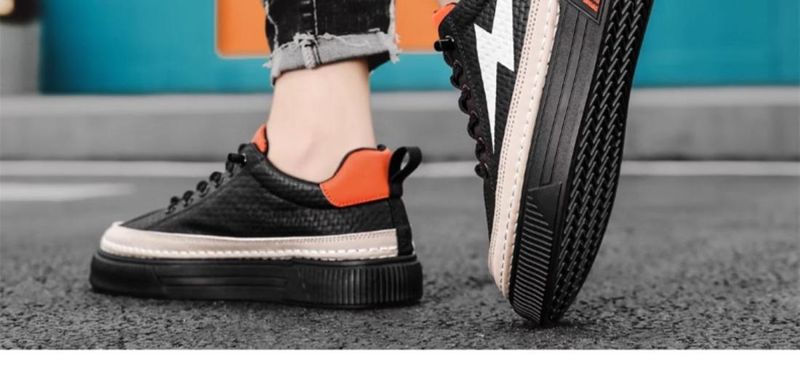 Vielseitige Casual Boardschuhe für Herren im Frühling, Teenager können auf Lederoberflächen treten, mit dicken Sohlen_voghion.com