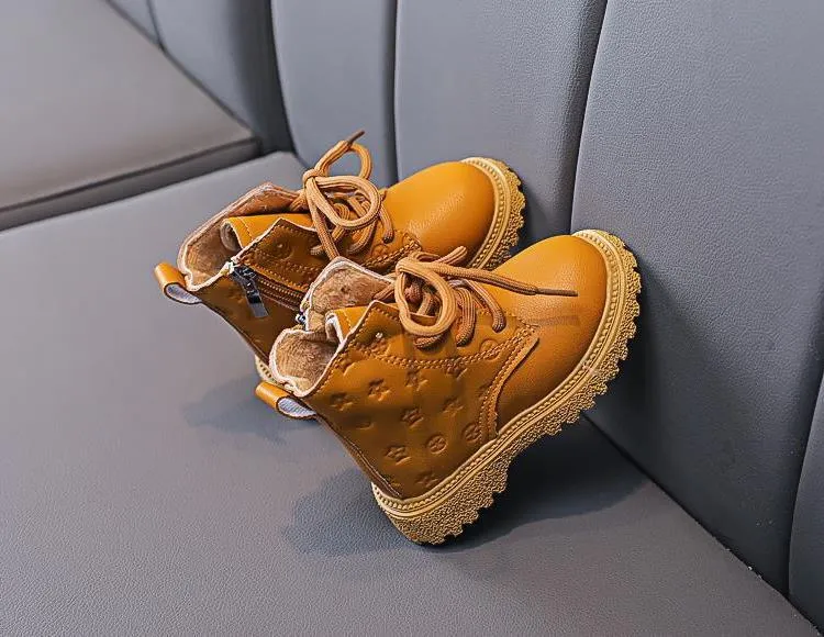 Kid Kleinkind Mode Herbst Winter Jungen Britischen Plüsch Kurze Kinder Mädchen Knöchel Cutefeet Junge Mädchen Stiefel Kinder Schuhe Größen_voghion.com