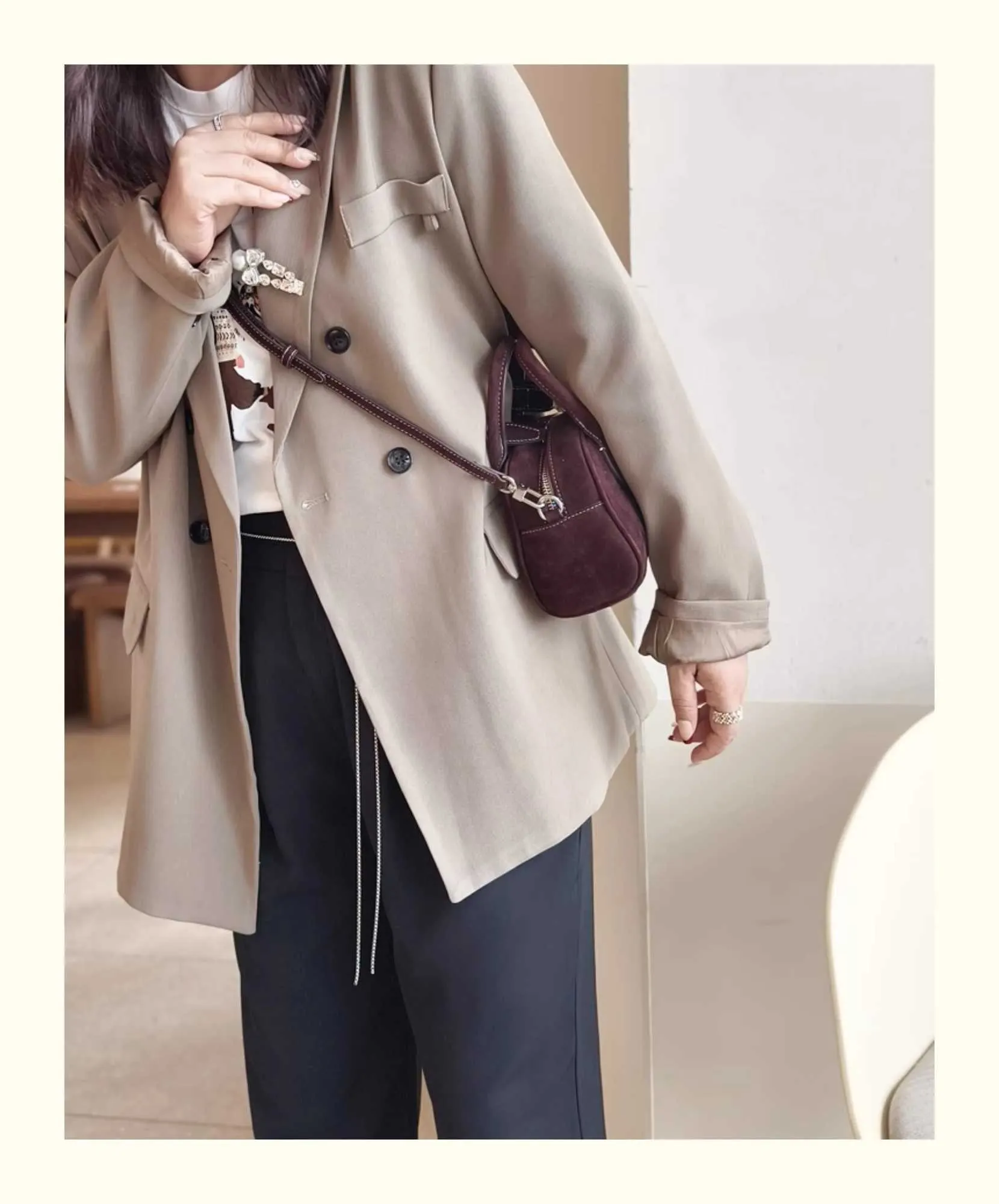 Suède pillow crossbody tas dames retro echt lederen handtas_voghion.com