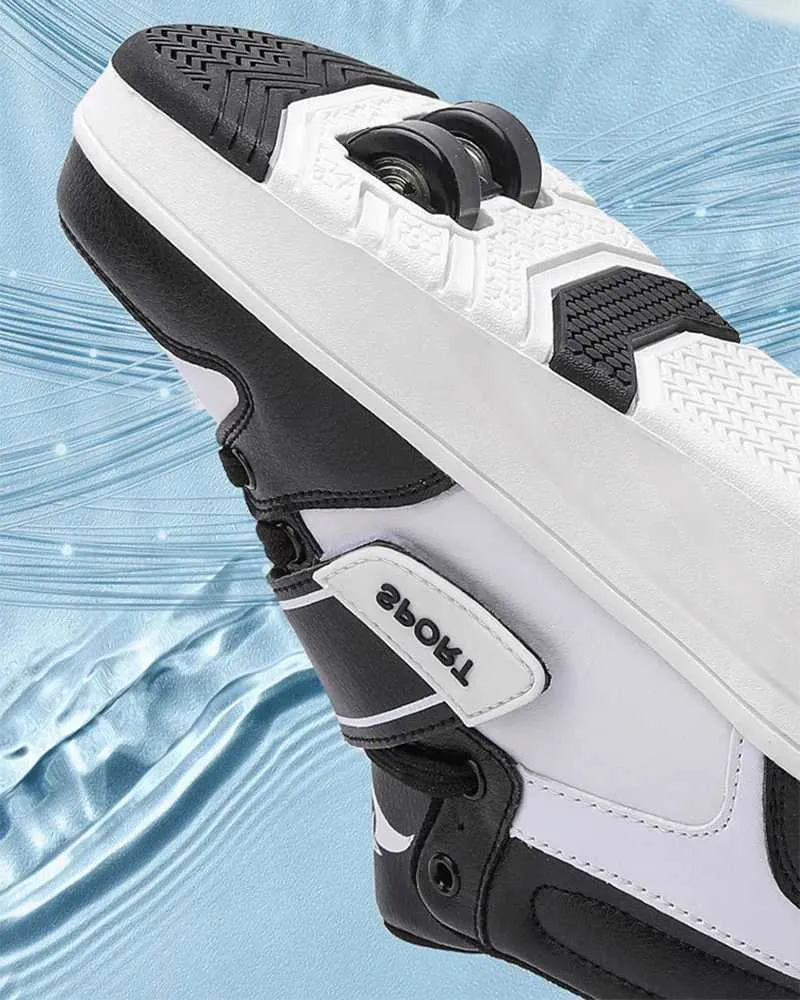 Barn Rullskridskor Pojke Flickor Sneakers Sportskor med 4 Hjul till Jul Födelsedag Barn Show Present H241028_voghion.com