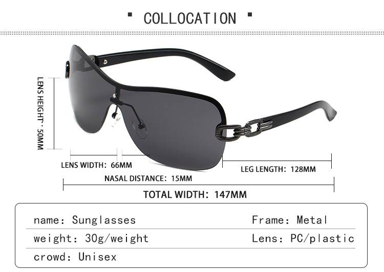 Occhiali da sole da uomo, alla moda, senza montatura, monoblocco, per donna, Y2K Millennium, monoblocco, antivento, sportivi, per donna_voghion.com