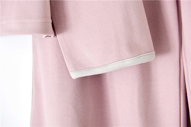 Fløjl pyjamas sæt til kvinder v-hals pullover hjemmetøj sæt_voghion.com