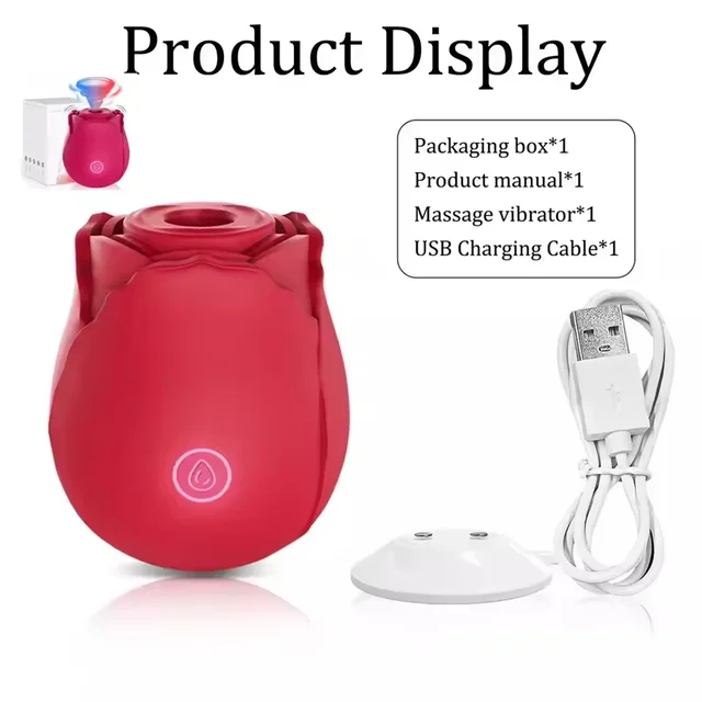 Powerful Rose Sucking Vibrator For Women Clitoris Stimulation_voghion.com