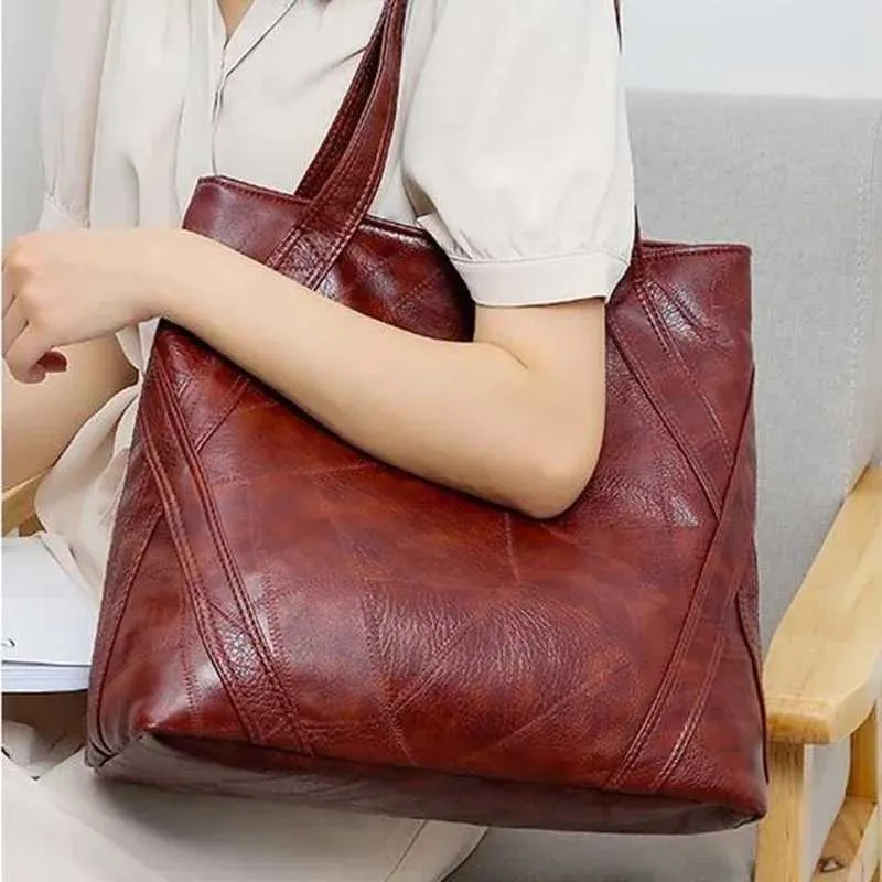 Women's Shoulder Bag Pu Leather Commuter Handbag Large Capacity_voghion.com