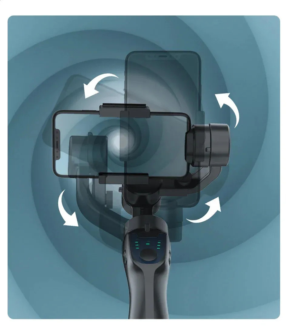 Support de téléphone portable à cardan 3 axes QAML F8, stabilisateur d'enregistrement vidéo anti-vibration pour smartphone 250417_voghion.com