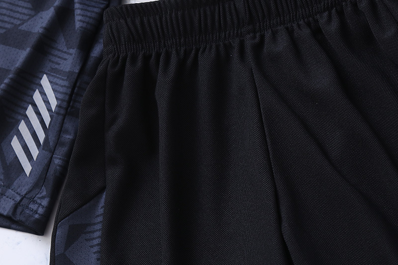 Ensemble de vêtements pour enfants, motif géométrique moyen et grand, 2025, t-shirt à manches courtes, ensemble deux pièces tendance pour garçons_voghion.com