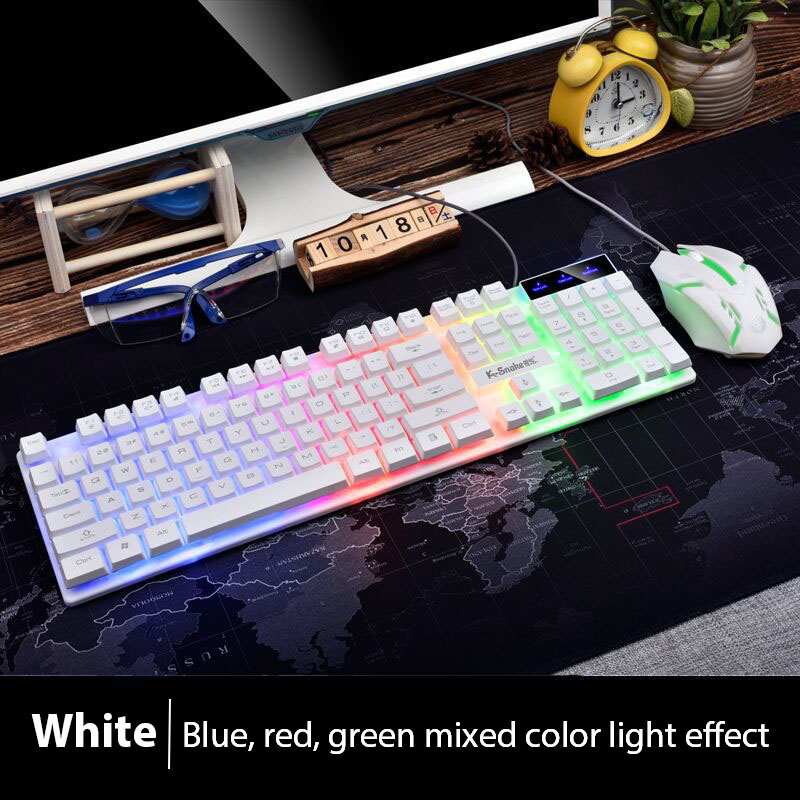 Ensemble KM320 et souris, clavier de jeu rétroéclairé lumineux et étanche_voghion.com