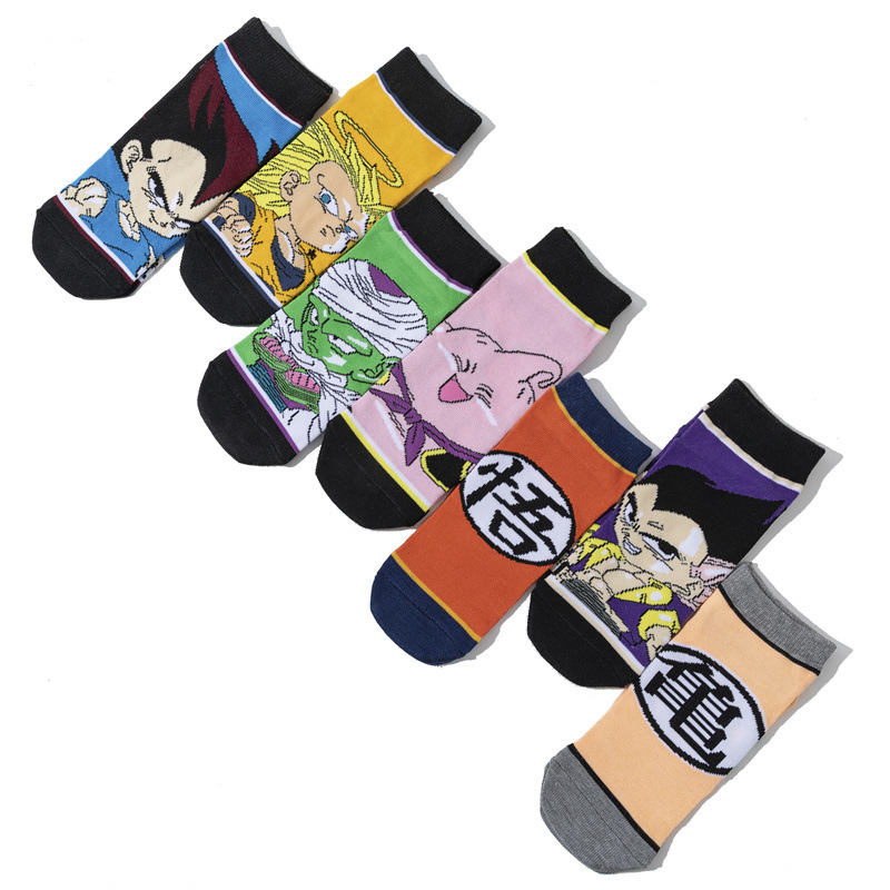 2025d Unisex Spring Autumn Summer Cartoon Anime Cotton Comic Boat Personality Animation Short Tube Socks_voghion.com