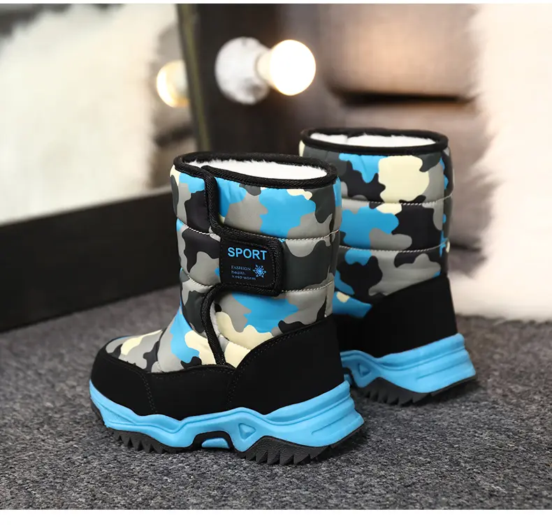 Winter Children's Fleece Thickened And Warm Outdoor Sports And Leisure High-top Snow Boots_voghion.com