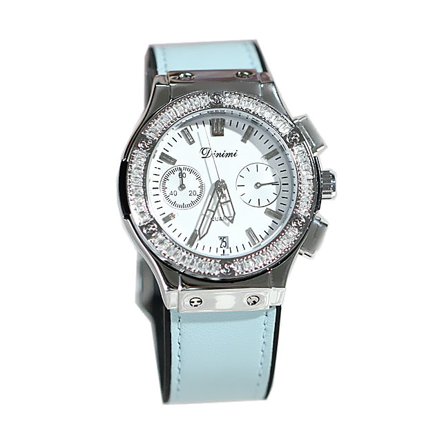 Orologio impermeabile al quarzo con cintura di diamanti multifunzionale stile puntatore alla moda dal vivo_voghion.com