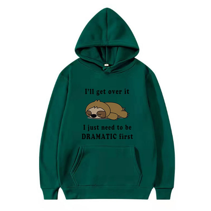 Abbigliamento maschile Felpa con cappuccio con stampa animalier alla moda per primavera e autunno Fondo a coste per uomo e donna, casual, sportivo, tendenza, tutto abbinato_voghion.com