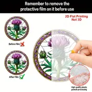 Škotski osat Suncatcher - 20 cm rustikalna akrilna umetnost. Dekoracija z višavskim čarom za vrtna vrata ali cenjeno keltsko darilo._voghion.com