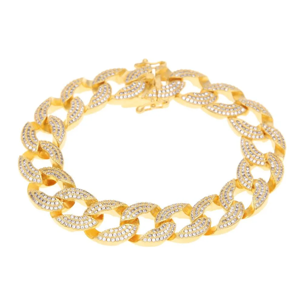 Gold Plated Cubic Zirconia Tennis Chain Barefoot Ankle Bracelet Full Diamond Anklet Foot Jewelry Gift Men & Women for_voghion.com