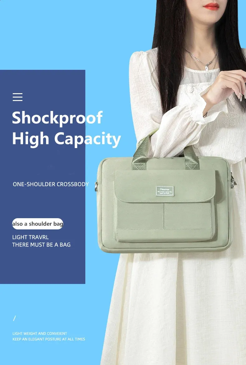 13.3 14 15.6 16 inch Laptop Bag Shoulder Handbag Briefcases Sleeve Case For book Air Pro HP 240907_voghion.com