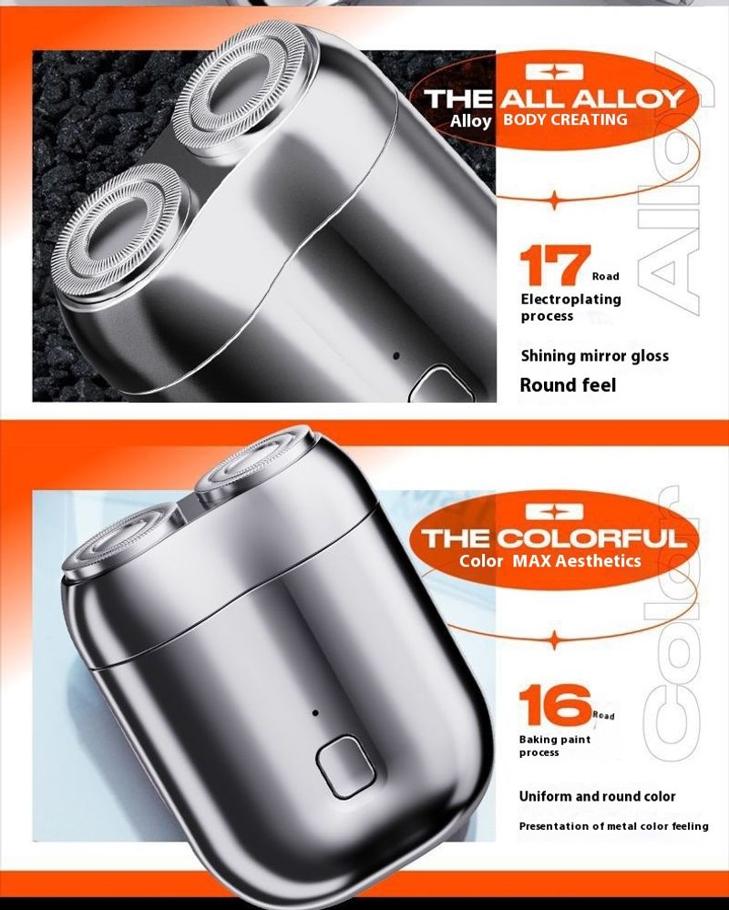 2024 new electric shaver, portable mini dual head, water washed small steel cannon shaver_voghion.com