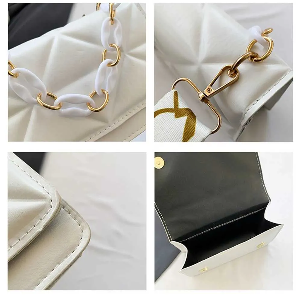 Winter schulter frauen stein muster PU leder kreuz tasche marke handtasche kette einkaufen kupplung brieftasche Y241121_voghion.com